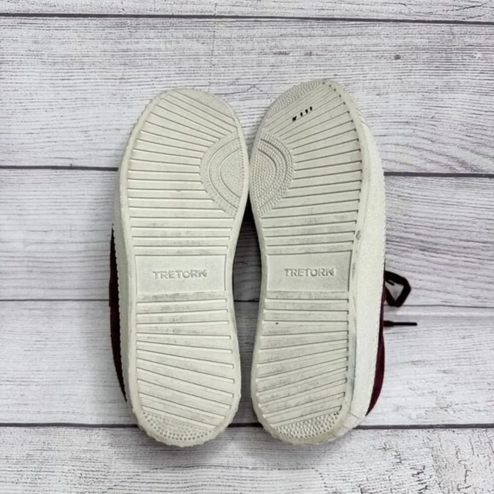 Tretorn Platform Sneakers Suede Burgundy Casual Shoes Women's Size‎ 5.5